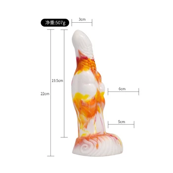 SHET 2021 Nou Vechi Animal Mitic Pasăre Strălucitoare colorate de animale vibrator texturate cu coaste și umflături fraier silicon jucarii sexuale