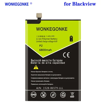 WONKEGONKE 6800mah Pentru Blackview P2 Baterie Baterii Bateria bateria