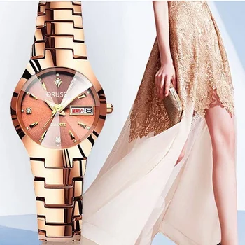 Mișcare automată Ceas pentru Femei de Moda Ceas Tendință Impermeabil Luminos Tungsten din Oțel Femei Ceas Versatil Femei Ceas