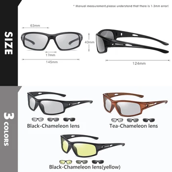 LIOUMO Sport de Conducere Fotocromatică Polarizat ochelari de Soare Pentru Barbati Femei Pătrat Ochelari Anti-Orbire Ochelari de gafas de sol hombre