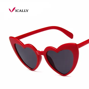 Designer de Brand Inima în Formă de Ochelari de Soare Doamnelor Ochi de Pisica ochelari de Soare pentru Femei ochelari de soare Ochelarii de Metal Balama UV400