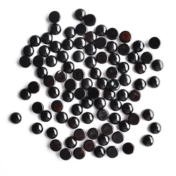 En-gros de 50pcs/lot de moda de inalta calitate naturale de onix negru rotund taxi cabochon margele pentru bijuterii Accesorii face 8mm gratuit