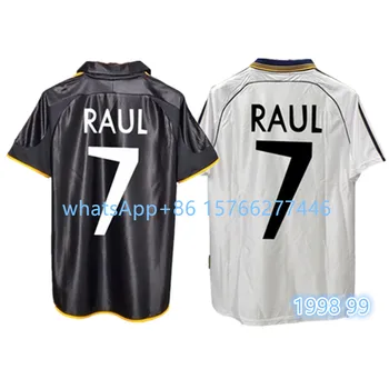Cea Mai bună Calitate 1998/99 Retro RAUL No. 7 de Fotbal Jersey Acasă Și în Deplasare tricou Tricou