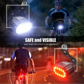 Ciclism Biciclete Led-uri Cap Fata Cu Usb Reîncărcabilă Clip Coada de Lumină IPX6 Impermeabil Avertizare de Siguranță Ciclism Lumină Accesorii