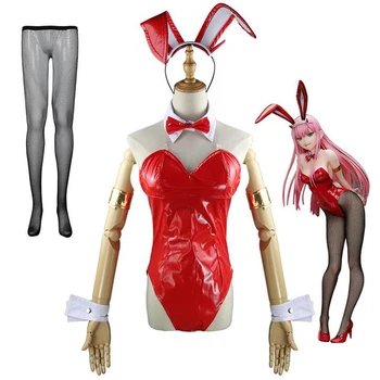 Zero Doi Cosplay Femei Costum Sexy DARLING în FRANXX Anime Costum 02 Bunny Fata Salopete Femei Sex Salopete