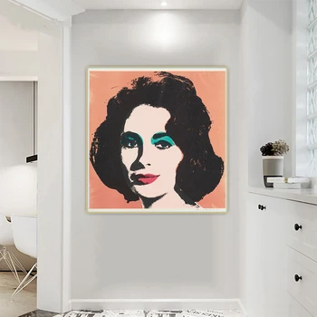 Citon Andy Warhol《Elizabeth Taylor》Pop Art Panza Pictura In Ulei Poster De Arta Decorativ Imprimare Imagine Decor De Perete Decor Acasă