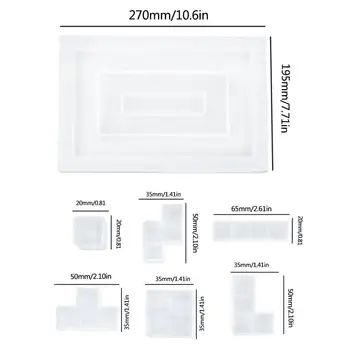 DIY de Mână-a făcut Rășină Epoxidică Matrite de Silicon Tetris Cube Tava Manual Cutie de Depozitare Rășină Epoxidică Mucegai Mucegai Silicon Pentru Meserii DIY