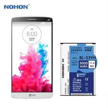 NOHON Baterie de Telefon Pentru LG G3 G4 G5 T5 T9 V10 Google Nexus 5 4 5 BL-53YH BL-51YF BL-42D1F BL-T5 BL-T9 Real Bateria de Mare Capacitate