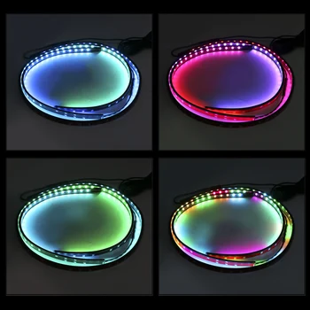 APP de Control RGB Multicolor LED Benzi Flexibile Masina Underglow LED Șasiu Auto Neon Atmosferă de Lumină care Curge rezistent la apa