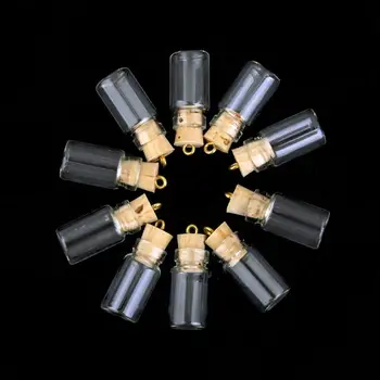10 buc Mini-Flacoane de Sticlă Flacoane Cu dop de Plută DIY Sticle Miniaturale Delicate Favoarea Drăguț Mici Borcane de Sticlă Clară Derivă Sticle