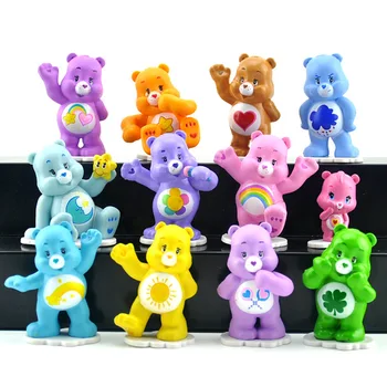 12 Curcubeu Desene Animate Ursuleți Papusa Urs Minunat În Dragoste Statuie Mică Figurină Ornament Miniaturi O Jucarie Pentru Copii De Decorare Cadou