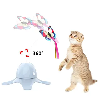 Jucarii Pisica Amuzant Exercițiu De Jucărie Electrice Rotative Pisoi Jucarii Cu Fluture Plictisitor Interactiv Animal De Companie Inteligent Automat Interactive Toy