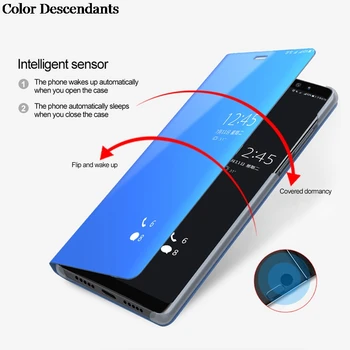 Flip Magnetic Cazul în care Telefonul Pentru Huawei P Inteligente 2019 Smart Mirror Caz Acoperire din Piele Huawei PSmart 2019 P Smart2019 OALĂ-LX1
