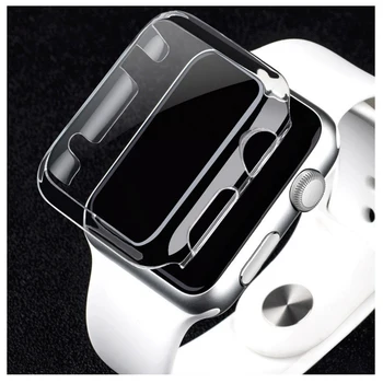 Caz Pentru Apple Watch seria 5 4 3 2 1 banda de Toate-în jurul valorii de Ultra-Subțire Ecran protector de acoperire iwatch caz 44mm/40mm 42mm/38mm