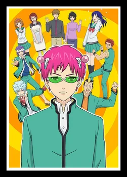 Perfect JL Anime Japonez Noi Saiki Kusuo Nu Sainan Film Comic Printuri Pictura Arta Clasic de Film Poster de Perete Autocolante