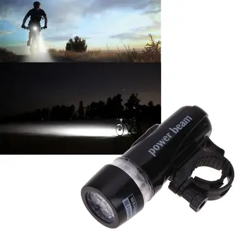 2 Moduri de Lumină Portabile, Mountain Bike Lumini Fata Lampa Lanterna 5 LED-uri Lanterna Negru Lumina Bicicleta Accesorii pentru Biciclete