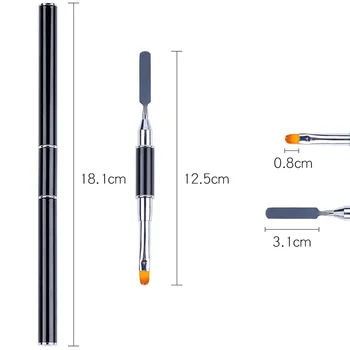 1 BUC Dual Încheiat Manichiura UV Gel Perie Spatula Stick Instrumente Nail Art Manichiura Profesionala Acrilice Pictura Desen Perie Rod Instrument