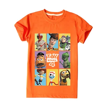 Vara Toy Story desene animate pentru copii cu mânecă scurtă T-shirt secțiune subțire de sudoare confortabil de sex masculin și de sex feminin copii