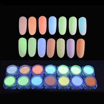 70% Vânzare Fierbinte 12buc DIY Luminoase Arta Unghiilor Strălucire În Întuneric Nisip Praf de Pigment de Praf Luminos Unghii Sclipici Glitter Holografic
