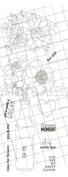 TIMBRU CLAR floare DIY Album album Carte ambarcațiuni de hârtie silicon role de cauciuc transparent timbre 0734