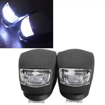 2 buc LED-uri de biciclete Biciclete Ciclism Silicon pentru Cap Fata-Spate, Roata de Siguranță Lampa de Lumina