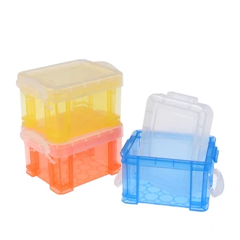 2 buc Creative Casă de Păpuși în Miniatură de Plastic Cutie de Depozitare Pentru Păpuși Decalcomanii de Noi
