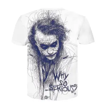 2021 Vara Clovn alb Joker 3D Printed T Camasa Barbati Fata Joker Casual sex Masculin tricou Clovn Maneca Scurta Camasi Amuzant T Streetwear