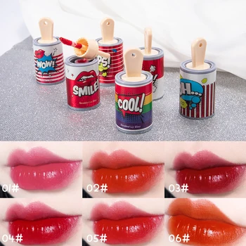 4 Culori Creative Ice Cream Lip Glaze Hidratare, Luciu de Buze Ruj Drăguț Roz Vintage Red Butoi Ruj Cosmetice TSLM1