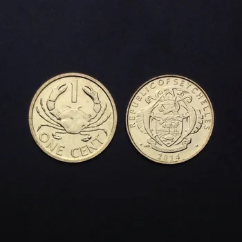 Seychelles 1 Cent Original Nou Coin Unc Reale Africa Emiterea De Monede