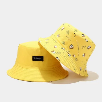 Unisex din Bumbac Găleată Pălării Reversibile Vara Pliabil de protecție Solară Pălărie Panama Hip Hop Margine Largă Plaja Protectie UV Pălărie de Pescar