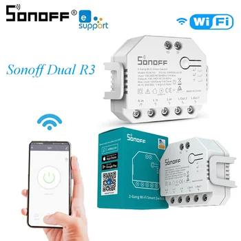 SONOFF Smart Home DUAL R3 Dual Releu ModuleDIY 2 Banda Wifi Switch case Inteligente Cu sisteme de Măsurare a Puterii Pentru eWeLink Alexa de Start Google
