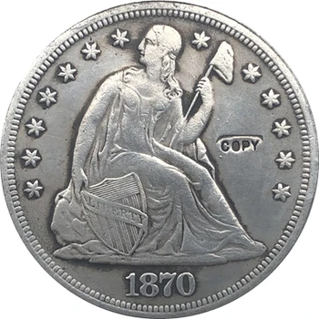 1870-CC Așezat Libertatea de Dolar MONEDE COPIE