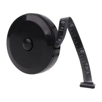 1,5 m/60inch Negru Măsuri de Bandă Dublă Față Retractabil Instrumente Automate ABS Flexibil, Mini Cusut Banda de Măsurare 35ED