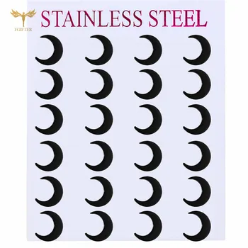 Minimalist Luna Neagra Cercei Stud Pentru Femei Accesorii Din Oțel Inoxidabil De 12 Perechi Set Cercei Fată Ziua De Nastere Cadou De Bijuterii