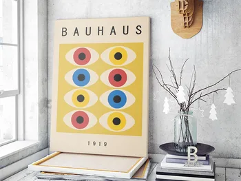 Bauhaus Expoziție de Artă Poster de Perete de Epocă Imagine Artist German Panza Pictura Postere si Printuri Pentru Living Decor Acasă