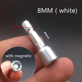 De vânzare la cald 1 BUC 8MM electric maneca cap magnetic maneca cu hexagon nut wrench cheie tubulară magnetică cheie tubulară instrumentul de reparare
