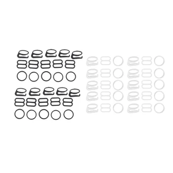 10 Seturi de Inele de Plastic + Slider Sutien Accesorii de Cusut de Lenjerie de corp Accesorii Set