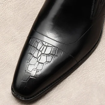 Mens De Moda Rochie De Pantofi De Mireasa Din Piele A Subliniat Toe Slip On De Afaceri Formal Pantof Negru Cafea Pantofi Oxford Barbati Lofers