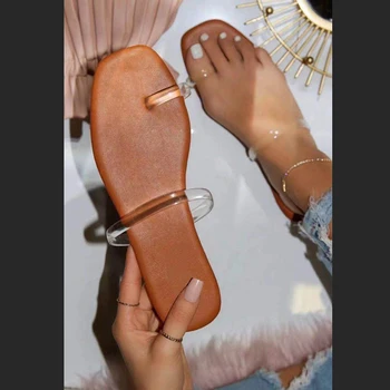 2021 Vara Plat Sandale Papuci Sexy Casual pentru Femei Pantofi Confortabil în aer liber, Plus Dimensiunea 43