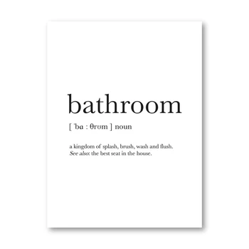 Baie Definiție Pictura Panza de Imprimare spaniolă Deja Poo Minimalist Poster Baie Semne de Toaleta WC de Perete de Arta Cameră Decor