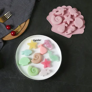 3D creative pește marin sea horse forma de silicon tort mucegai de copt instrumente de ciocolata tavă cub de gheata mucegai