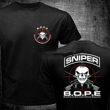 2021 BOPE Tropa De Elite Sniper Unitatea Scout Brazilian Forțele Speciale T-shirt pentru Bărbați Ambele Părți Cadou Tricou Casual Supradimensionate