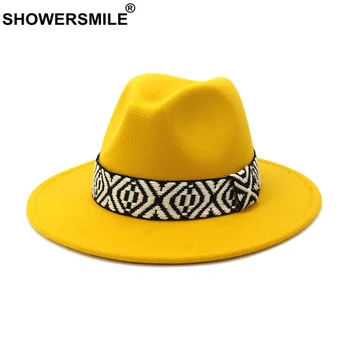 Palarie Fedora Femei Pălării Pentru Bărbați Kaki 2021 Noi Femei Bărbați Trilby Hat Vintage De Toamna Iarna Lână Panama Capac Pălărie Jazz