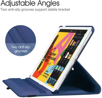 Pentru iPad 10.2 inch Cazul a 8-a Generație De 360 de Grade de Rotație PU Capac din Piele pentru Apple iPad A2270 A2428 A2429 A2430 Smart Stand