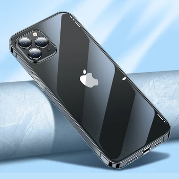 Transparent, Ultra Subțire, rezistent la Șocuri Silicon Moale Caz Clar de Telefon Pentru iPhone 12 11 Pro Max XS X 8 7 Plus Capac Spate Fundas Coque