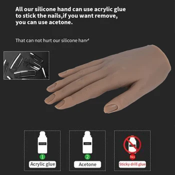 Practica de Mână Nail Art de Formare Flexibile Cot cu Articulații de Mână False Manichiura Instrument Nail Art Afișa Practică Mâinile Model de Unghii