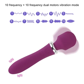 Sex Vaginal Masaj Dual Motors Vibratoare Baghetă Magică AV Vibrator punctul G dildo Vibrator Stimulator Clitoris Jucarii Sexuale pentru Femei