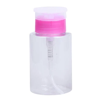 180 ml Cosmetice Sticle Transparente Gel Polish Remover Lichid de curățat Recipient de Depozitare Acoperit de Presă de Călătorie în aer liber, Mini Sticle