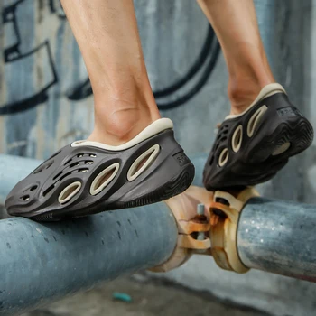 Cool Design Slip-On Saboți Om De Vară Casual Sport, Sandale Lumina Respirabil Non-Alunecare De Pe Plajă În Aer Liber Pantofi Barbati Rapid De Transport Maritim Saboți