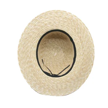 Pălării de vară a femeilor de bărbați, solid natural rafie flat top margine largă pălării de paie handmade în aer liber, plajă cu protecție solară panama pălării de paie